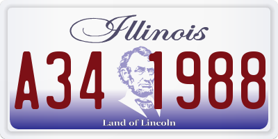 IL license plate A341988