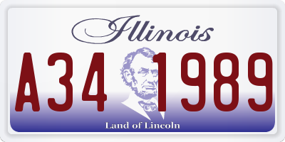 IL license plate A341989