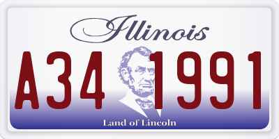 IL license plate A341991