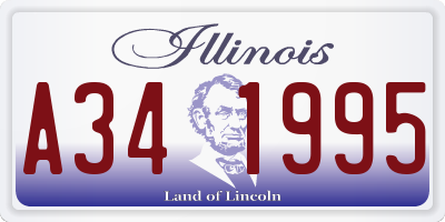 IL license plate A341995
