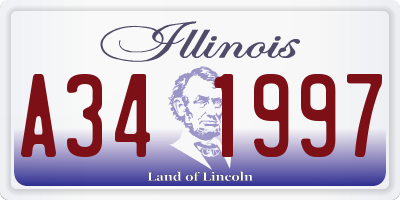 IL license plate A341997