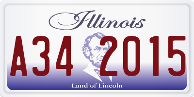 IL license plate A342015