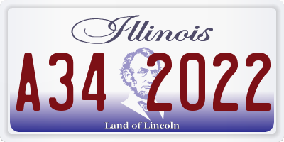 IL license plate A342022