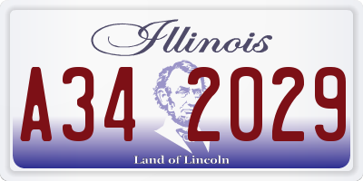 IL license plate A342029