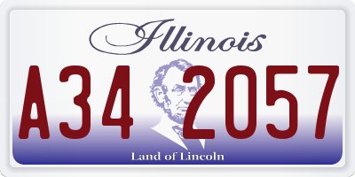 IL license plate A342057