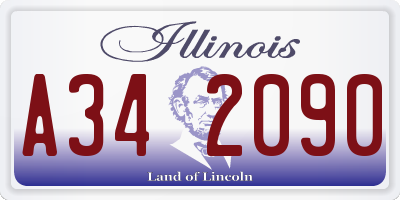 IL license plate A342090