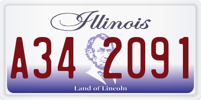 IL license plate A342091