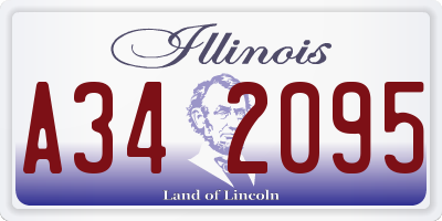 IL license plate A342095