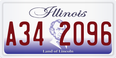 IL license plate A342096