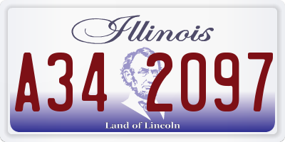 IL license plate A342097