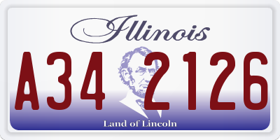 IL license plate A342126