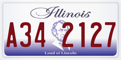 IL license plate A342127