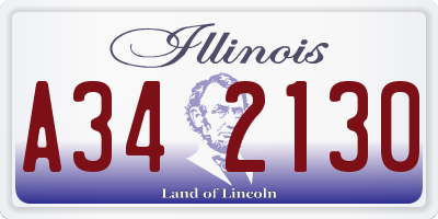 IL license plate A342130