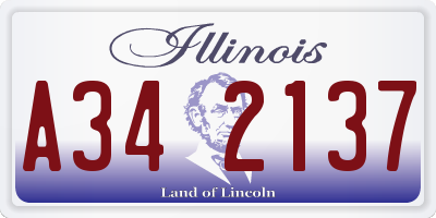 IL license plate A342137