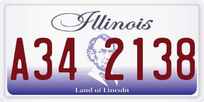 IL license plate A342138