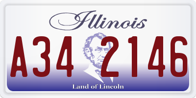 IL license plate A342146