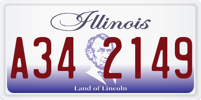 IL license plate A342149