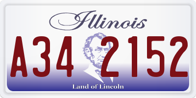 IL license plate A342152