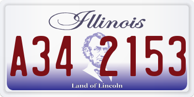 IL license plate A342153