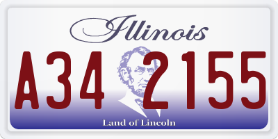 IL license plate A342155