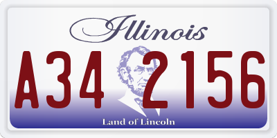 IL license plate A342156