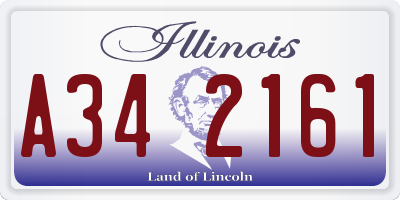 IL license plate A342161