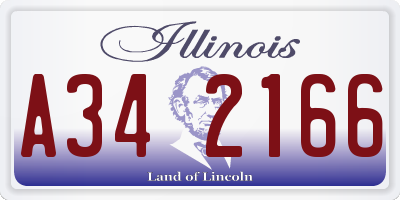 IL license plate A342166