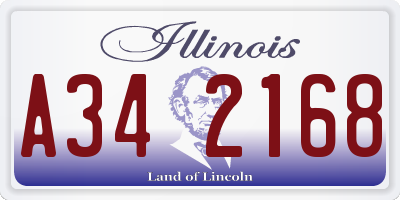IL license plate A342168