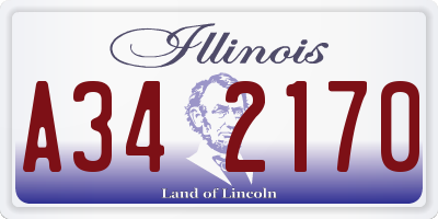 IL license plate A342170