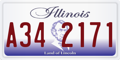 IL license plate A342171