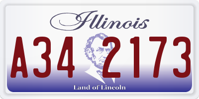 IL license plate A342173