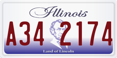IL license plate A342174