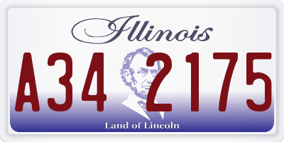 IL license plate A342175