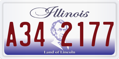 IL license plate A342177