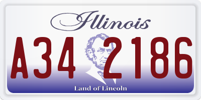 IL license plate A342186