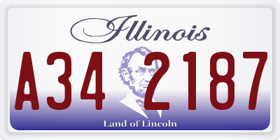 IL license plate A342187