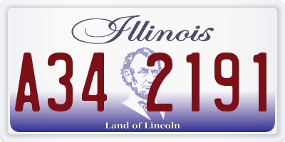 IL license plate A342191