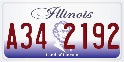 IL license plate A342192