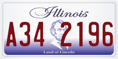 IL license plate A342196
