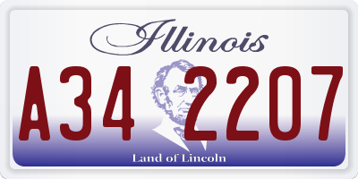 IL license plate A342207