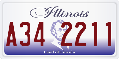 IL license plate A342211