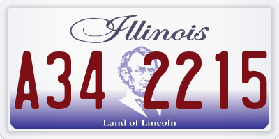 IL license plate A342215