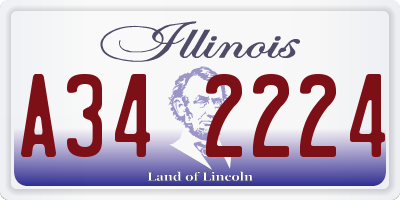 IL license plate A342224