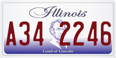 IL license plate A342246