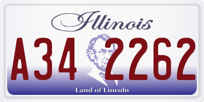 IL license plate A342262