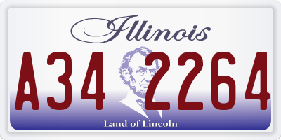 IL license plate A342264