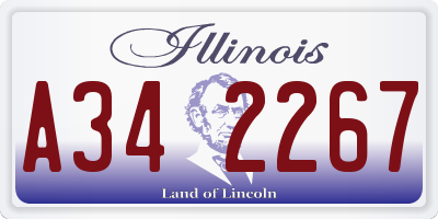 IL license plate A342267