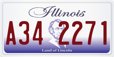IL license plate A342271