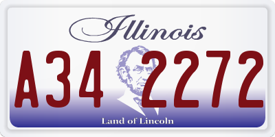 IL license plate A342272