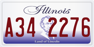 IL license plate A342276